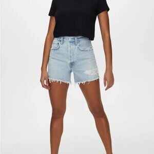 AGOLDE Riley High Waisted Cut-off Jean Denim Shorts